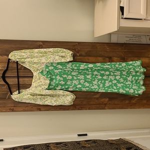 Rixo green daisy dress
